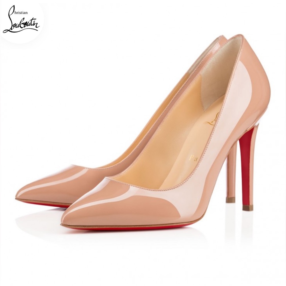 Christian Louboutin 120mm Pigalle Patent Nude Heels